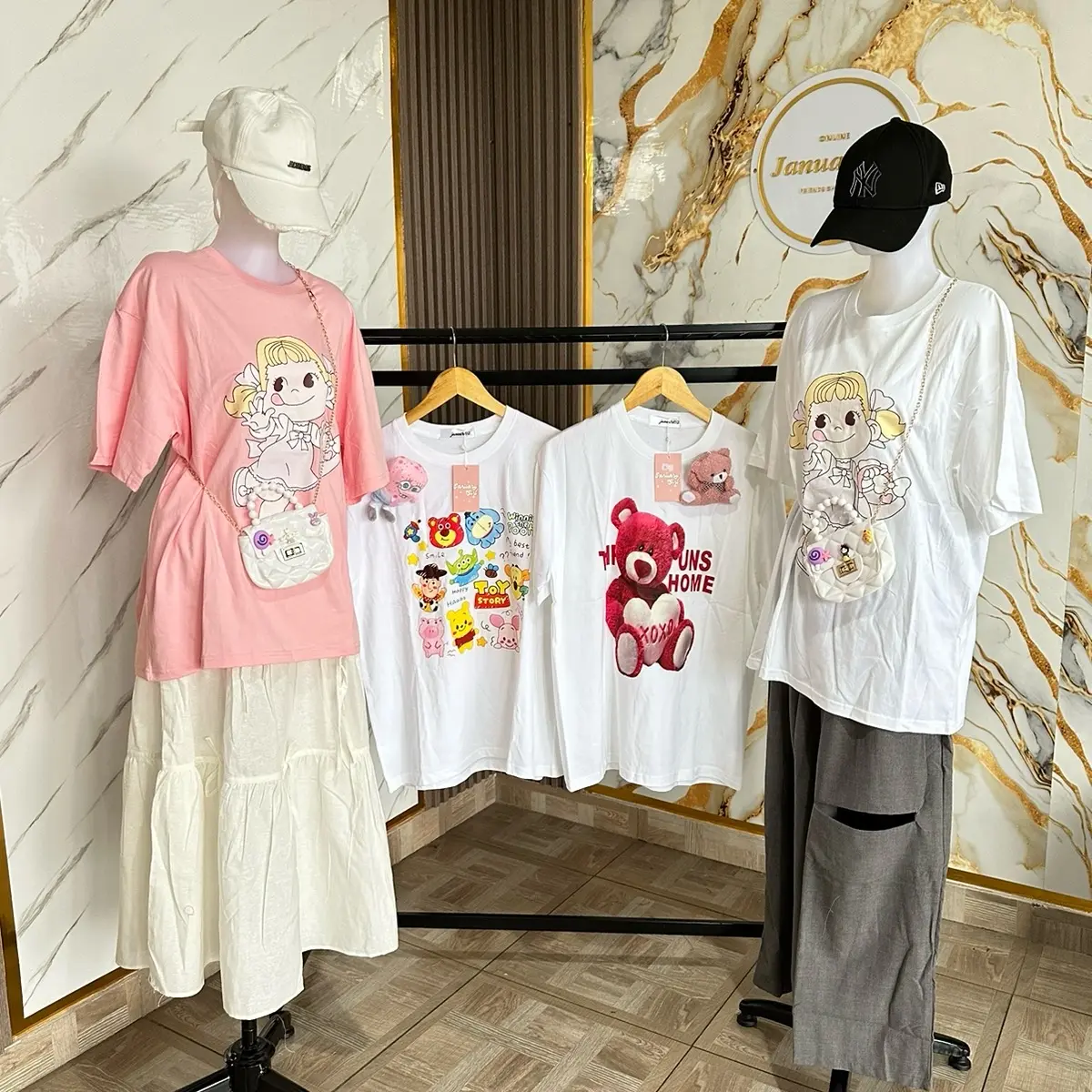 January 310- kaos Wanita oversize- kaos lucu-kaos karakter-