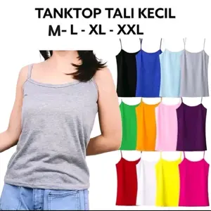 Paket Hemat 6 pcs tanktop wanita tali kecil bahan adem lembut nyaman di pakai