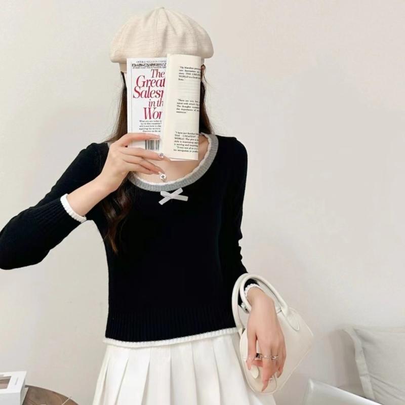 AJW [RBP] Atasan Wanita Renda Kriwil Variasi Pita Knit Premium | Atasan Wanita Kekinian Variasi Pita Renda Kriwil Kekinian | Baju Wanita Renda Kriwil Variasi Pita Knit Premium 4