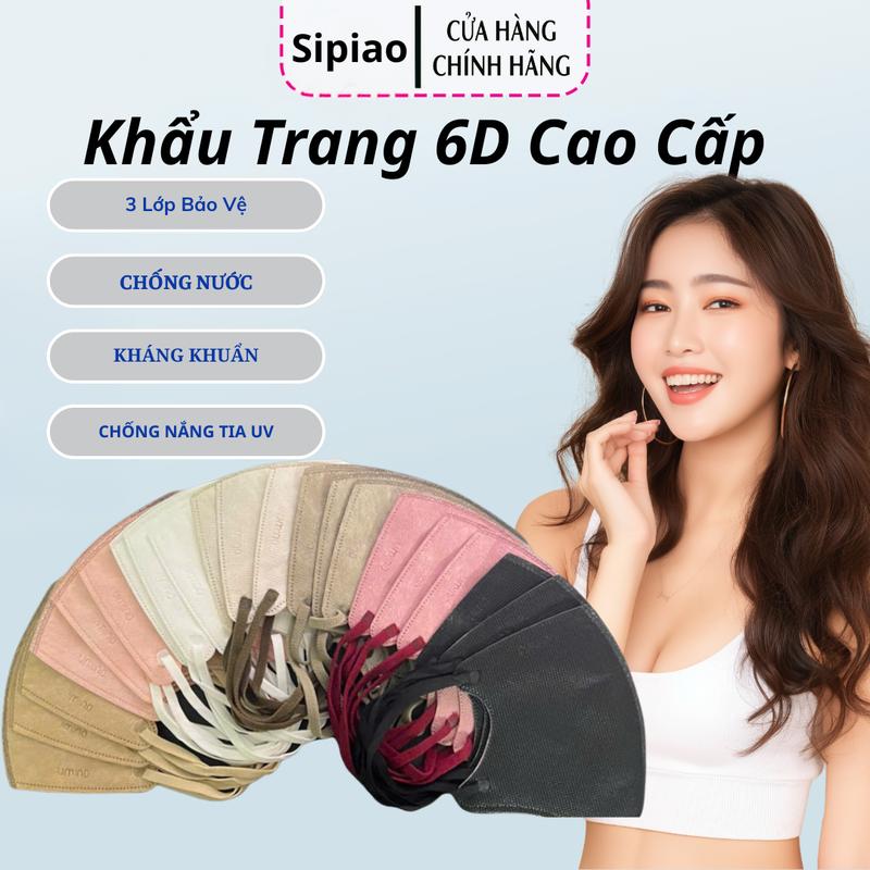    Thùng 100-200 cái   Khẩu Trang 6D Umino 3 lớp Kháng Khuẩn mẫu thời Trang Khẩu trang 6D khẩu  trang  che  2  bên  má khẩu  trang  tạo  độ  ẩm  rose 