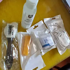 Paket Lengkap Pembersih Sepatu Suede & Nubuck Tanpa Air / Cleaner + Suede Brush + Suede Eraser Premium Bonus Tali Sepatu