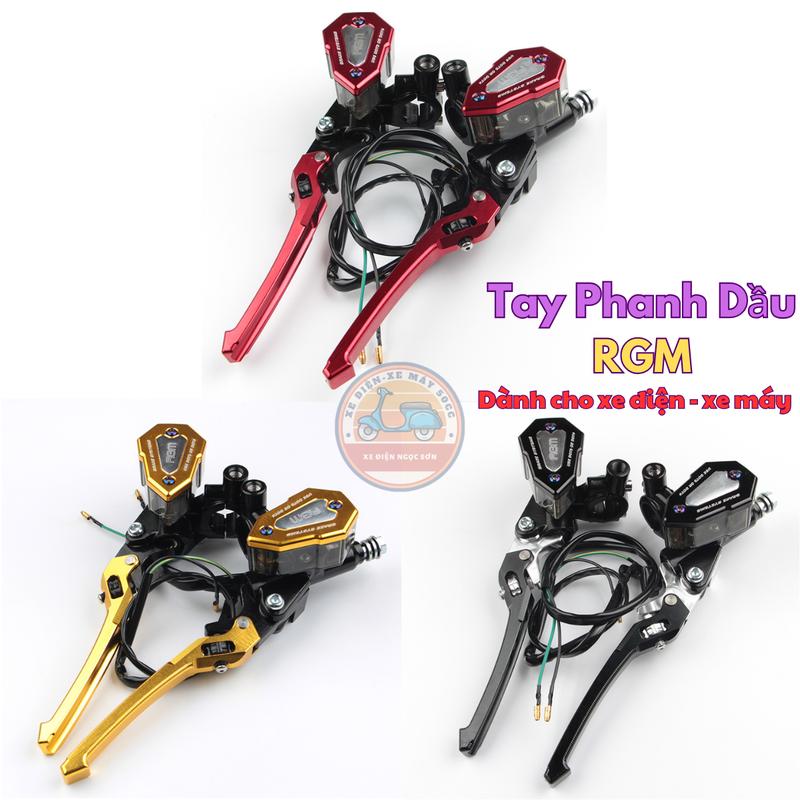 Tay phanh bình dầu liền CNC tăng chỉnh cao cấp RGM Maverick đa năng dành cho xe điện xe máy