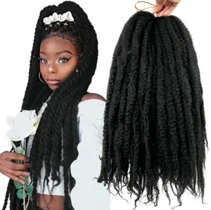 Rambut Sambung Rambut Afro ISI 12 HELAI Rambut Kribo Rambut Sulam African Style Rambut Afro Kinky Various Hair Accessories