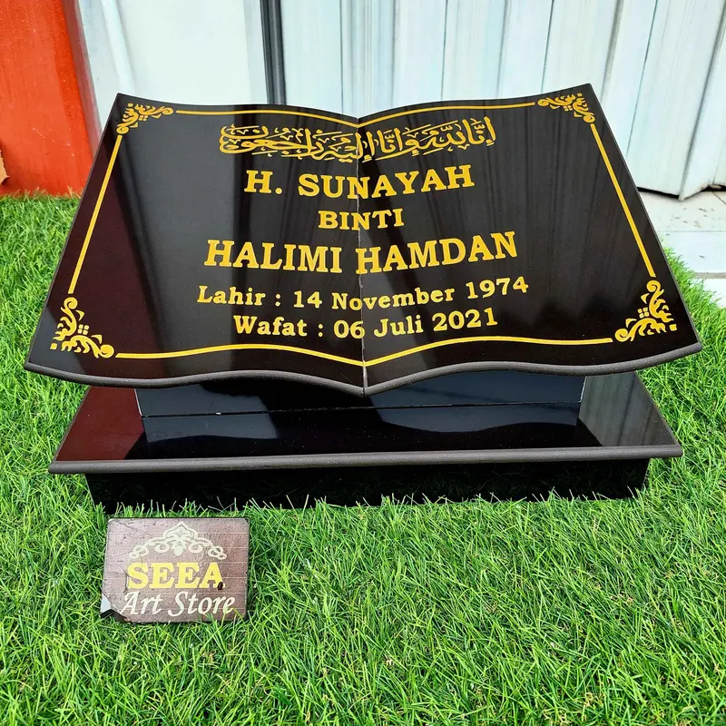 SEEA-BATU NISAN MAKAM BUKU 30*40 FULL GRANIT TILE + PACKING KAYU 5
