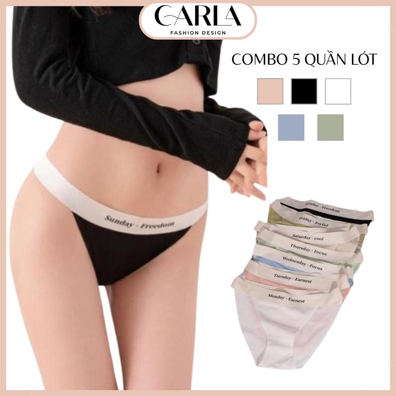 Combo 5 Quần Lót su Lụa Nguyên Khối Không lộ Vân Không Lộ Viền, Nâng Đẩy V3 TRòn Chịa Nữ Women Voi Nhung Voi Nhung