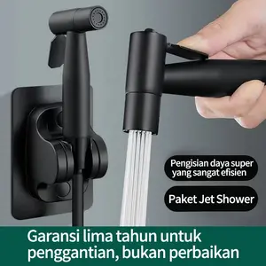 SUS 304 Jet Shower Toilet Hitam / Bidet Shower Cebok Sower Spray /Jet Shower Kloset  Toilet Spray Bidet Black Closet Kloset Doff