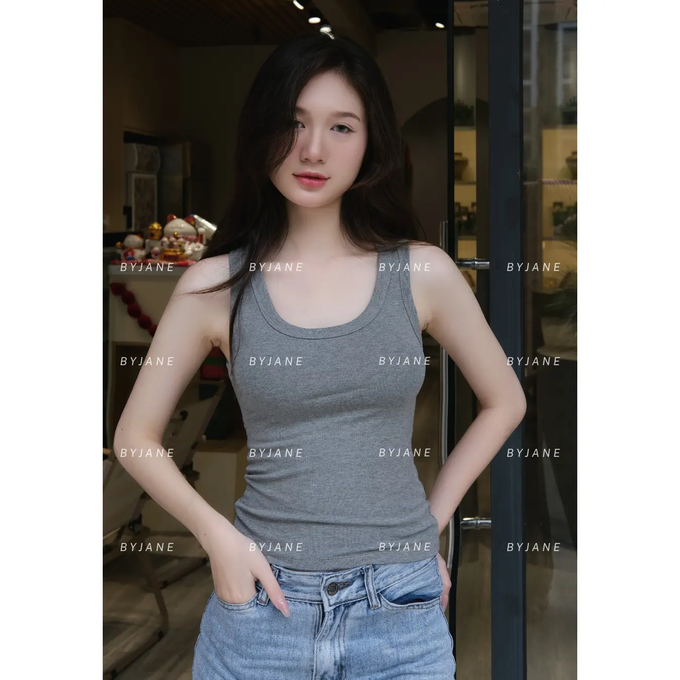 Áo ba lỗ nữ cotton mát BYJANE áo 2 dây bản to, áo tanktop phù hợp đi tập-012 | BigBuy360 - bigbuy360.vn Áo ba lỗ nữ cotton mát BYJANE áo 2 dây bản to, áo tanktop phù hợp đi tập-012 | BigBuy360 - bigbuy360.vn