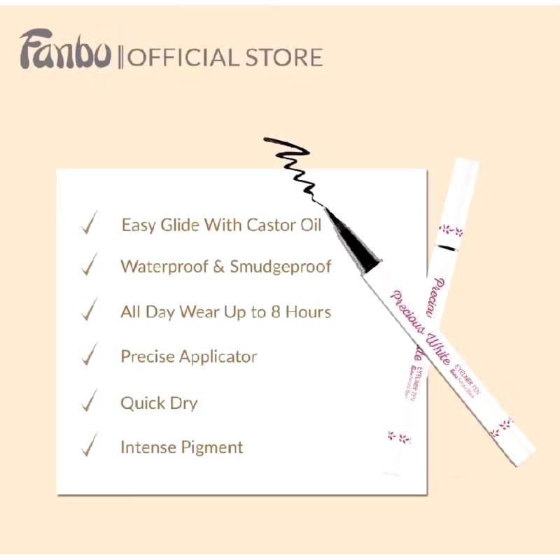 Fanbo Precious White Eyeliner Pen Waterproof & Smudge Proof 4