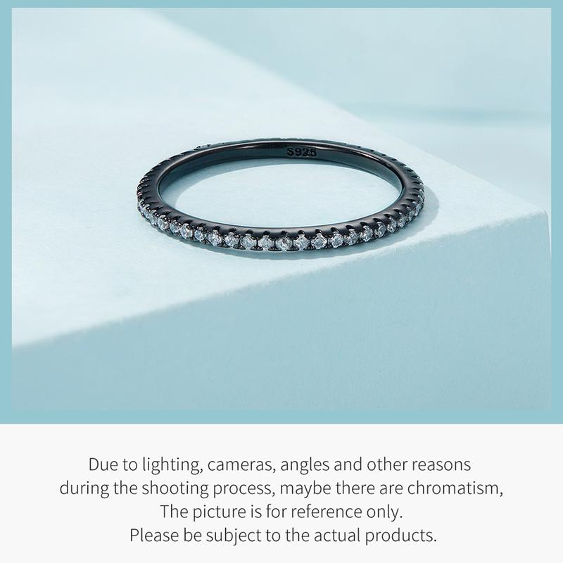 Product Introduction of Nhẫn Bạc Sterling 925, Bamoer, Dành Cho Nữ, Đính Đá Zircon Màu Hồng Và Xanh Dương, Phong Cách 34