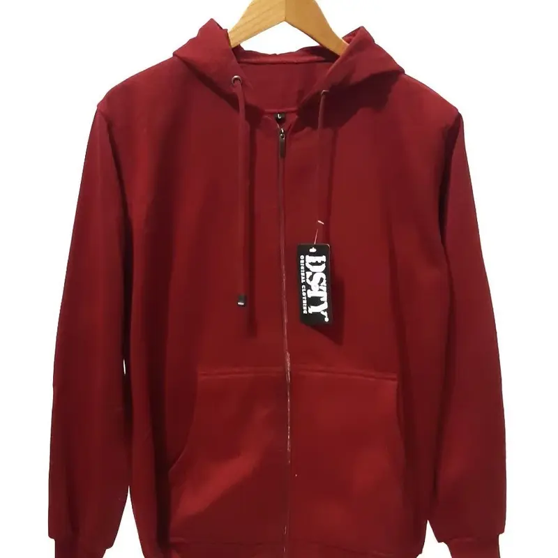 Jaket hoodie pria ziper polos big size XXXL 1