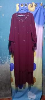 Product Review of Faiza Dress Gamis Malaysian Look Ceruty Babydoll Variasi Payet Dress Melayu Kurung Polos Premium Modern from @**4 0