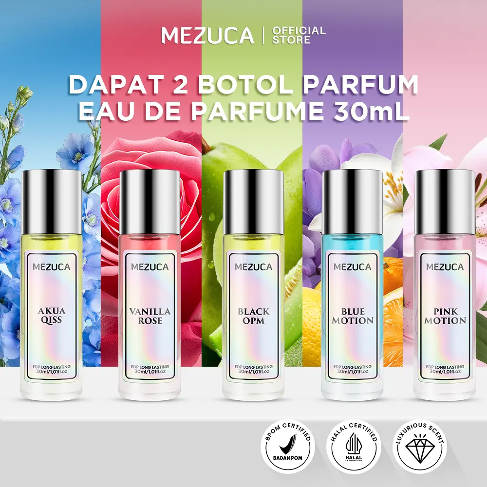 [Dapat 2 Botol] Parfum Mezuca EDP Premium 30mL Wangi Tahan Lama Unisex BPOM Approved