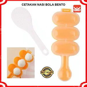 AIKOSIA ALAT CETAKAN NASI BOLA / CETAKAN NASI BENTO + SENDOK NASI