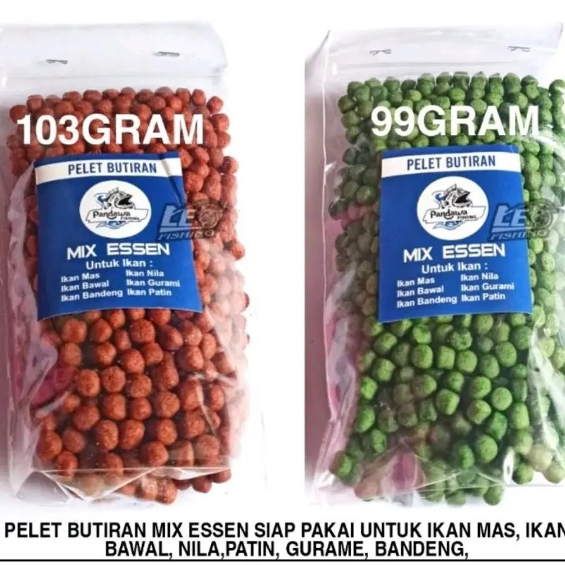 PELET BUTIRAN MIX ESEN SIAP PAKAI untuk ikan bandeng tombro patin 0