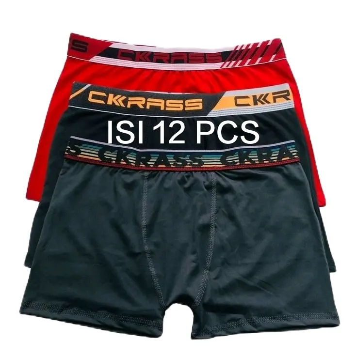 Paket Hemat Celana Dalam Boxer Pria Premium Katun Sport Cowok Dewasa Hitam Kotak Spandex Pendek Motif Remaja celana dalam pria dalaman priadewasa 0