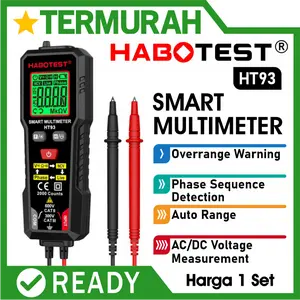 HABOTEST HT93 Digital Multimeter 600V AC/DC Voltage 2000 Counts Auto Range Resistance Continuity NCV Live Wire Test Smart Multimetro Tester