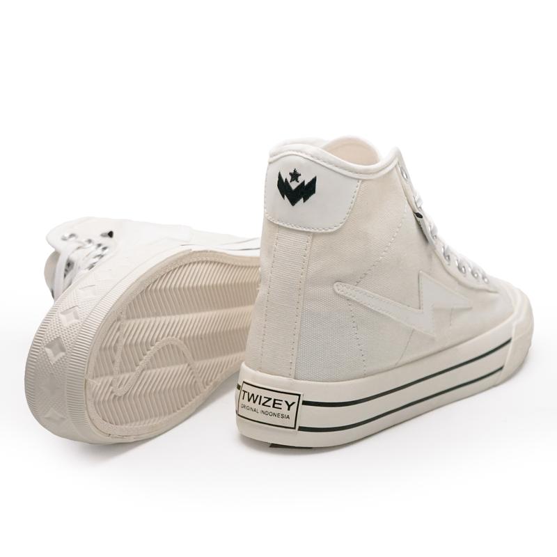 Sepatu Twizey ambigu white Hi sepatu brand lokal keren pria wanita Casual  original Canvas Karet Sneakers Kasual Shoes Putih Hitam Black Kerja 3