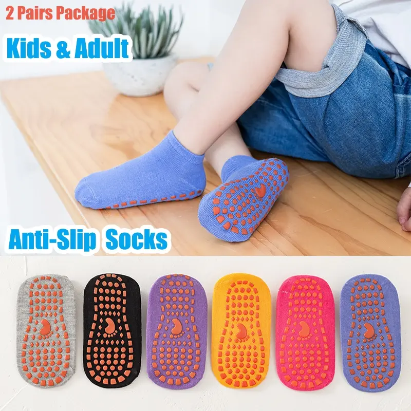 Kids Adult Toddler Anti Slip Grip Sock Grippy Socks Yoga Pilates Non Slip Women Men Ankle Baby Children Gym Indoor Sport