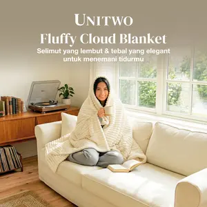 [BLANKET ONLY] UNITWO HOME-FLUFFY CLOUD BLANKET - Selimut Warna Pastel, Estetik, Lembut, Ringan, Cozy
