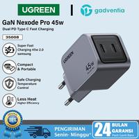 Gambar UGREEN Kepala Adaptor Charger GaN Nexode Pro 45W Samsung S22 S23 S24 Ultra Oppo Vivo iPhone 15 Series Super Fast Charging 2.0 25w 45w - ADP GaN Pro 45W Grey dari GADVENTIA Kota Administrasi Jakarta Barat 1 Tokopedia