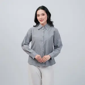 Kemeja Loose Fit Wanita | Kemeja Fitted Wanita | Kemeja Salur Wanita | Chana Striped Shirt | Chanacloth
