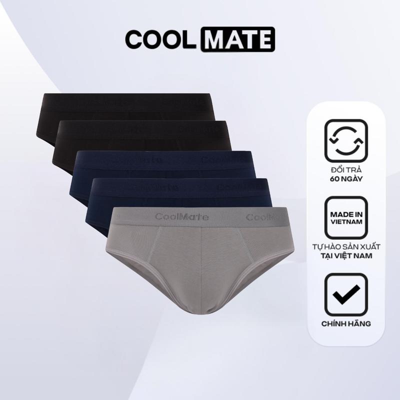   Underwear  Combo 05 Quần Lót Nam Brief Cotton Compact co giãn - Coolmate 