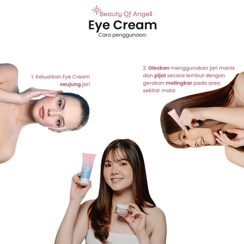 Beauty of Angel - Eye Cream - Brightening Eye Cream | Menyamarkan Kerutan dan Mencerahkan Kulit Area Mata - 15ml 5