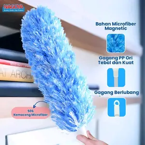 Kemoceng Microfiber dengan Tangkai Plastik Kuat untuk Mengusir Debu di Rumah dan Mobil
