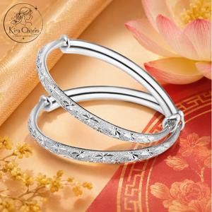 Lắc Tay Em Bé Mạ Bạc Đính Sao Lấp Lánh, Không Gỉ Không Phai Màu, Chống Nước, Quà Tặng Cho Bé