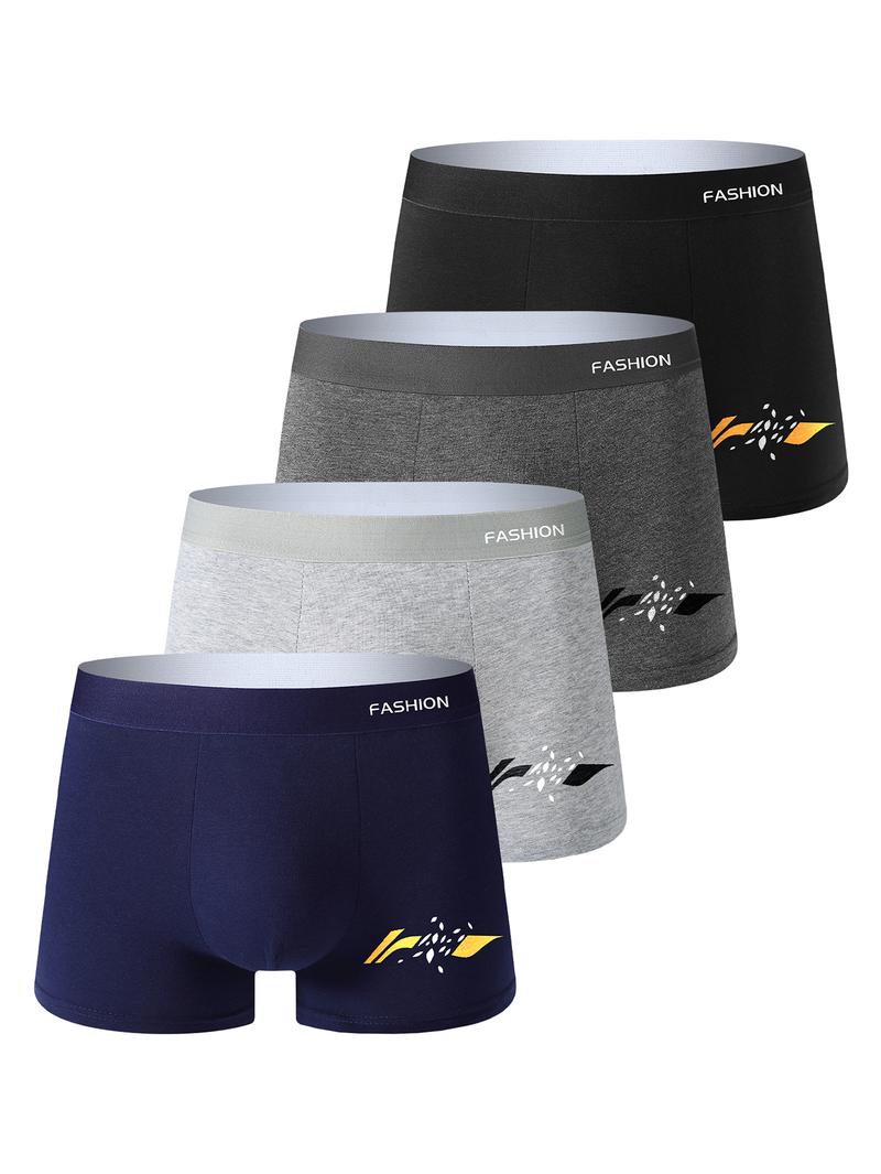 Product Introduction of 4 pairs of men's boxer briefs boys' short shorts breathable young student men's antibacterial file shorts 1