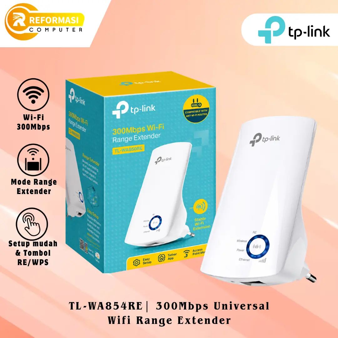 TP-Link TL-WA854RE Wifi Range Extender Repeater Penguat Sinyal TpLink Router