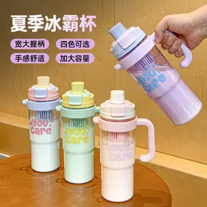 Botol Minum YouCare/ Tumbler 1200 mL untuk Minuman Dingin / Ice dengan Handle Nyaman di Tangan dan Sedotan Higienis