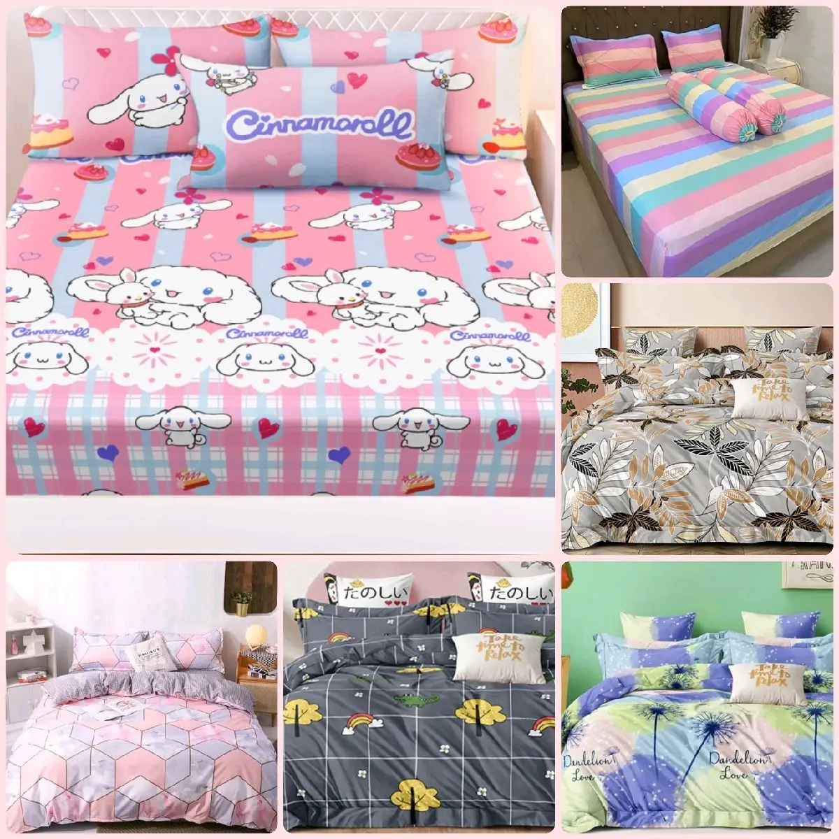 Sprei Aesthetic uk 120x200 160x200 180x200 Sprei Motif Anak dan Dewasa