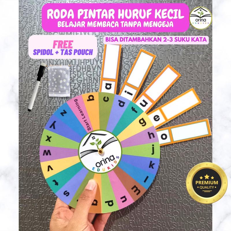 ORINAEDUKIDS Roda Pintar Baca Huruf Kecil Belajar Membaca Suku - Shop ...
