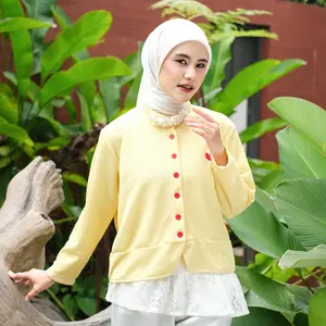 Mybamus Heart Knit Cardigan Atasan Wanita Bordir Love Kekinian