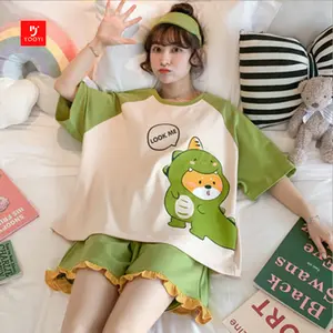 Yooyi Baju Tidur Wanita New Motif HP Piyama Lengan Pendek Celana Pendek Setelan Tidur Hotpants Fit Dewasa dan Remaja  004 Baju  Tidur Loose Piyama Wanita