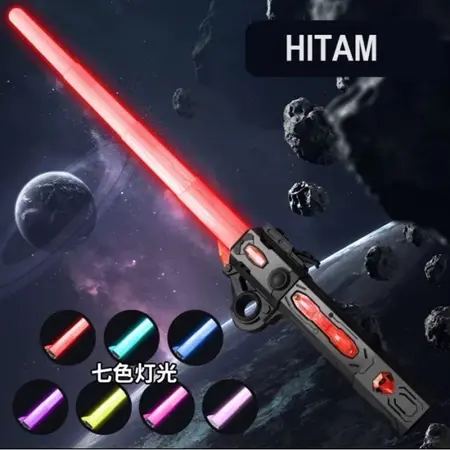 TokoLenaLea Mainan anak laki laki Pedang Lightsaber 2in1 Laser dan LED bersuara / Mainan Pedang bersuara dan Laser Toy Plastik Lampu 5