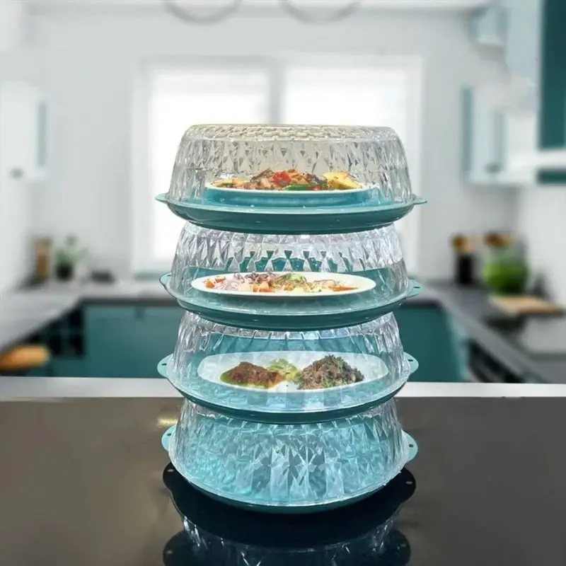 [INSTAN] Tudung Saji Kristal 4 Susun Anti Pecah | Tempat Penyimpanan Makanan | Food Storage 0