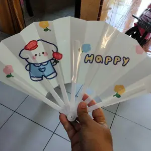 Kipas Tangan Lipat-Kipas Karakter Kartun 24x43.5cm & Kipas Cina Lucu,untuk Souvenir Musim Panas C105