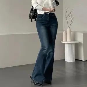 Highwaist Cutbray Jeans Retro Celana Jeans Cutbray Premium Wanita Panjang Cutbray Retro Jeans Vintage Denim