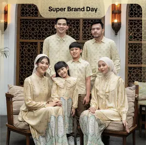 Mayoutfit Summer Bloom Sarimbit Lebaran Butter Series | Baju Lebaran Sarimbit Muslim Raya Keluarga Dress Koko Gamis Couple