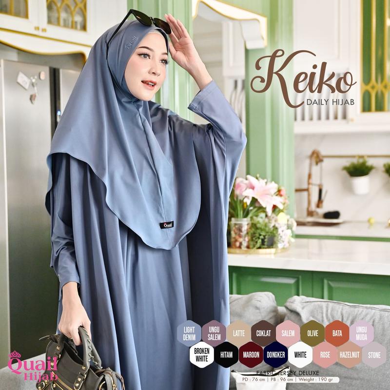Hijab Dagu Casual Daily | Kerudung Malaysia | keiko quail hijab Best Seller | Nyaman Instan Muslim Lembut 5