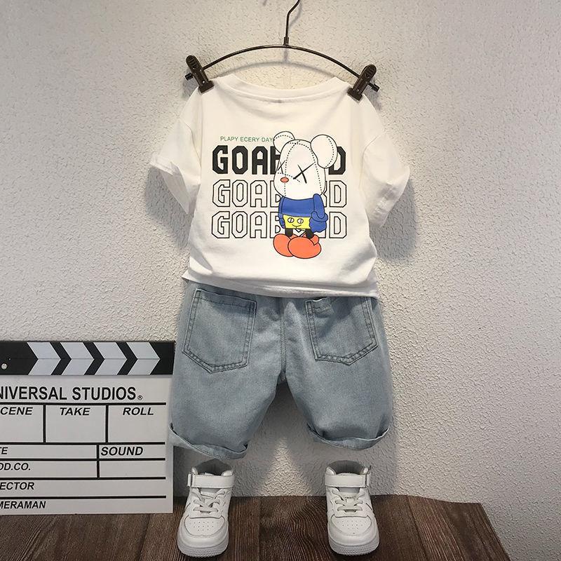 Áo Thun Ngắn Tay Thoáng Khí Cho Trẻ Em Và Bé Trai, Áo In Hình Hoạt Hình Mới, 100% Cotton, Mùa Hè 6