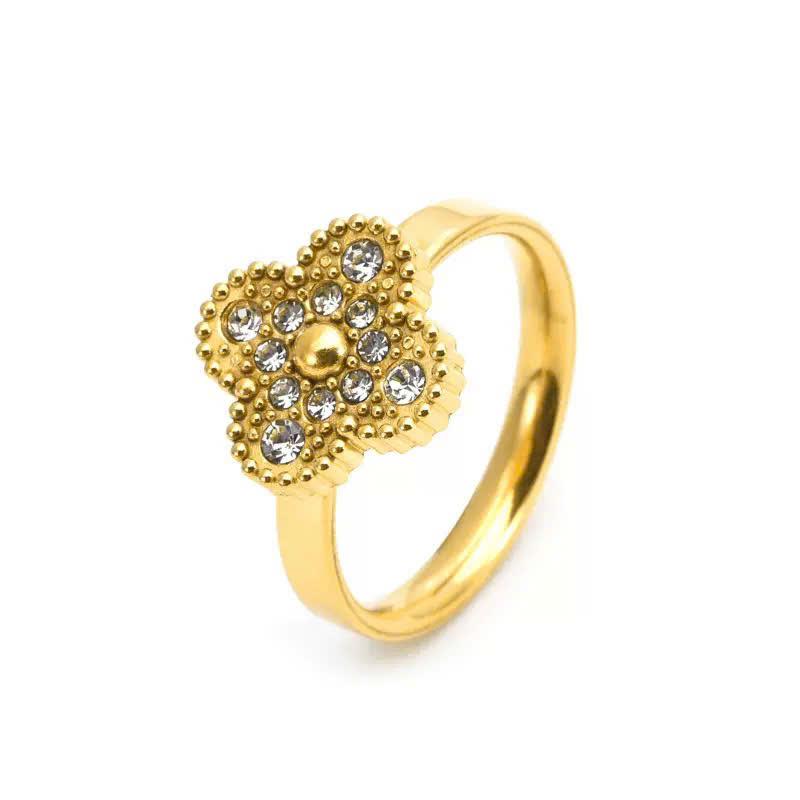 HILLARY Nhẫn Cỏ 4 Lá Thời Trang Sang Trọng Thiết Kế Tinh Tế Phù Hợp Nhiều Dịp Từ Dạo Phố Đến Dự Tiệc Vẻ Ngoài Thời Trang Và Sành Điệu - HLR0011