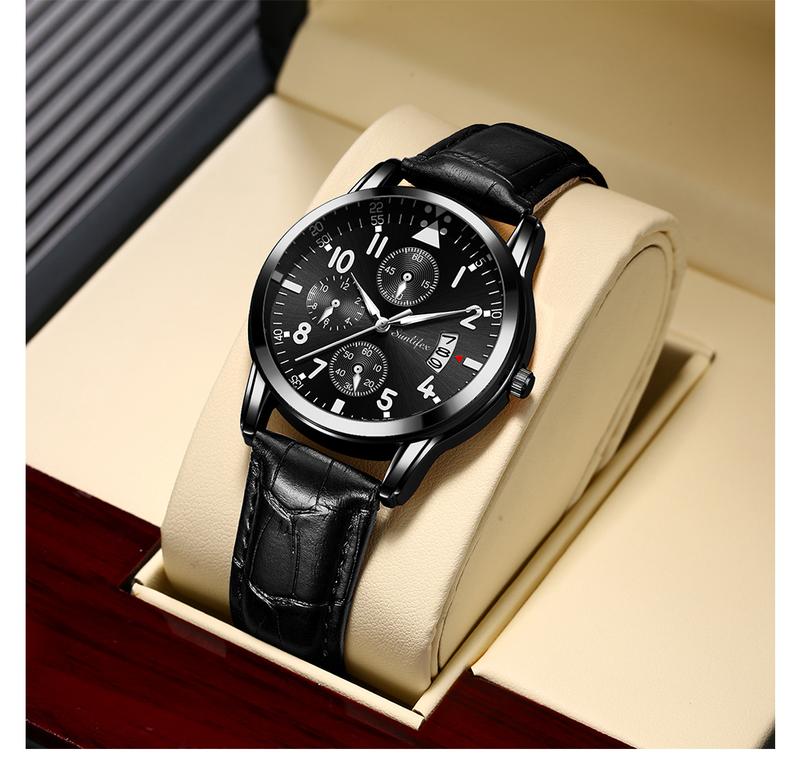Product Introduction of Sunlifex Jam Tangan Pria Original Anti Air Kuarsa Tali Kulit Jam Tangan Cowok  Watches  SL7004 17