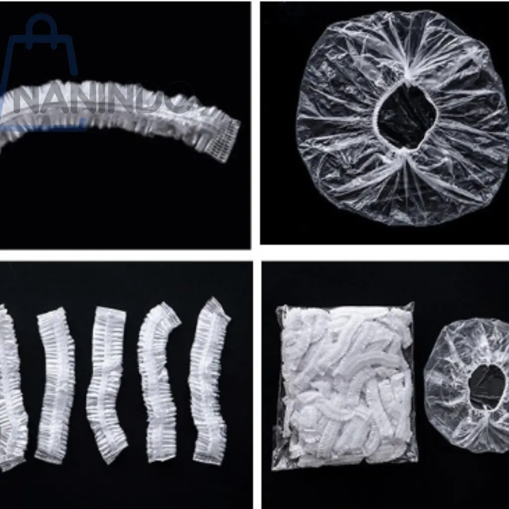 Plastik Pelindung Penutup Kepala Mandi Topi keramas Shower Cap Sekali pakai Anti Robek TS