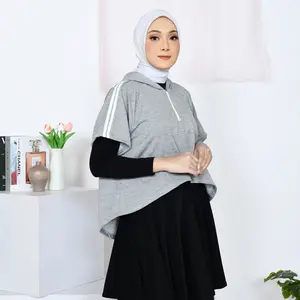 Vest Hoodie Sporty Rompi Syar'i Sictoria (P1) untuk Wanita Muslim