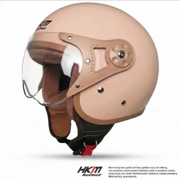 Helm HIJAB FRENDLY HKM Helm Elegan & Nyaman dengan Kaca Bening&Hitam Standar SNI untuk Dewasa Wanita & Pria Cash On Delivery Premium COD Motorcycle