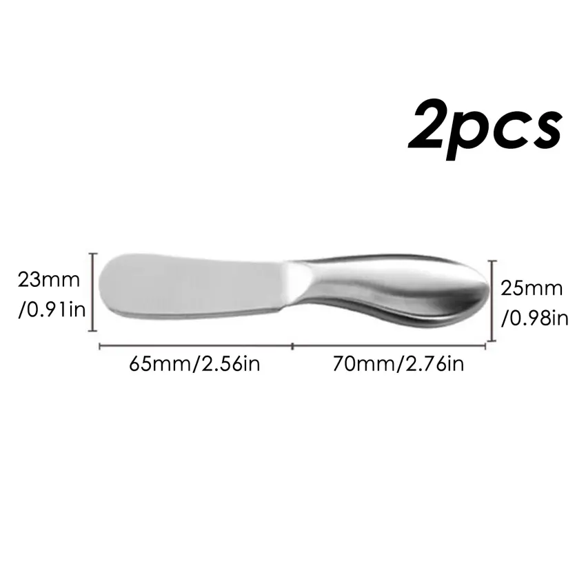 Butter  (2 PCS), Stainless Steel Cheese Spreader, Butter Spreader Knives Set, Used for Cheese, Cold Butter, Jam, Pastry and Other Kitchen Daily Spreader