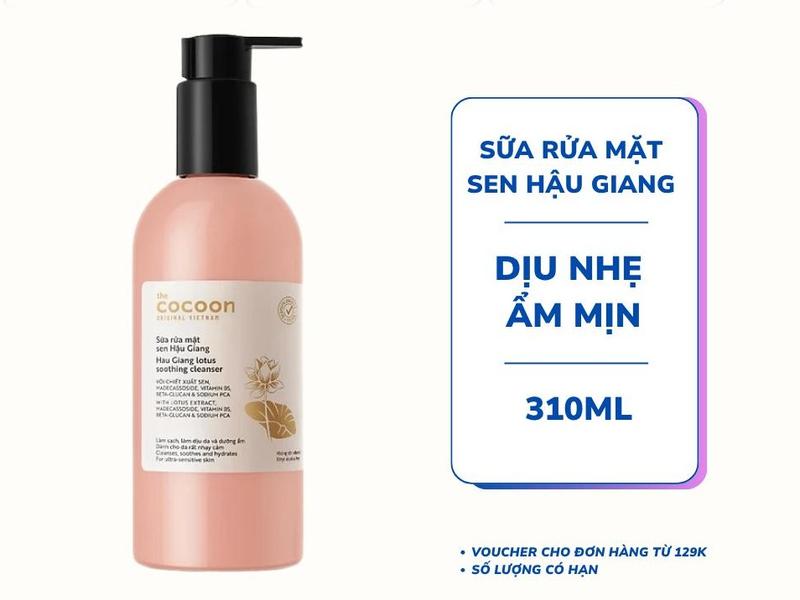 Bigsize Sữa rửa mặt sen Hậu Giang Cocoon 310ml